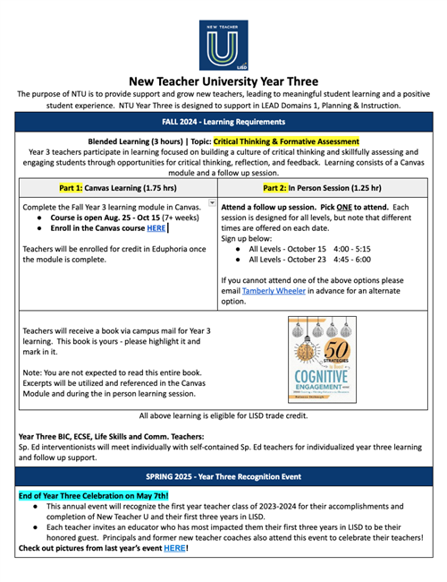 ntu year 3 learning